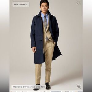 J.Crew Rivington car coat in water-resistant cotton twill 42R